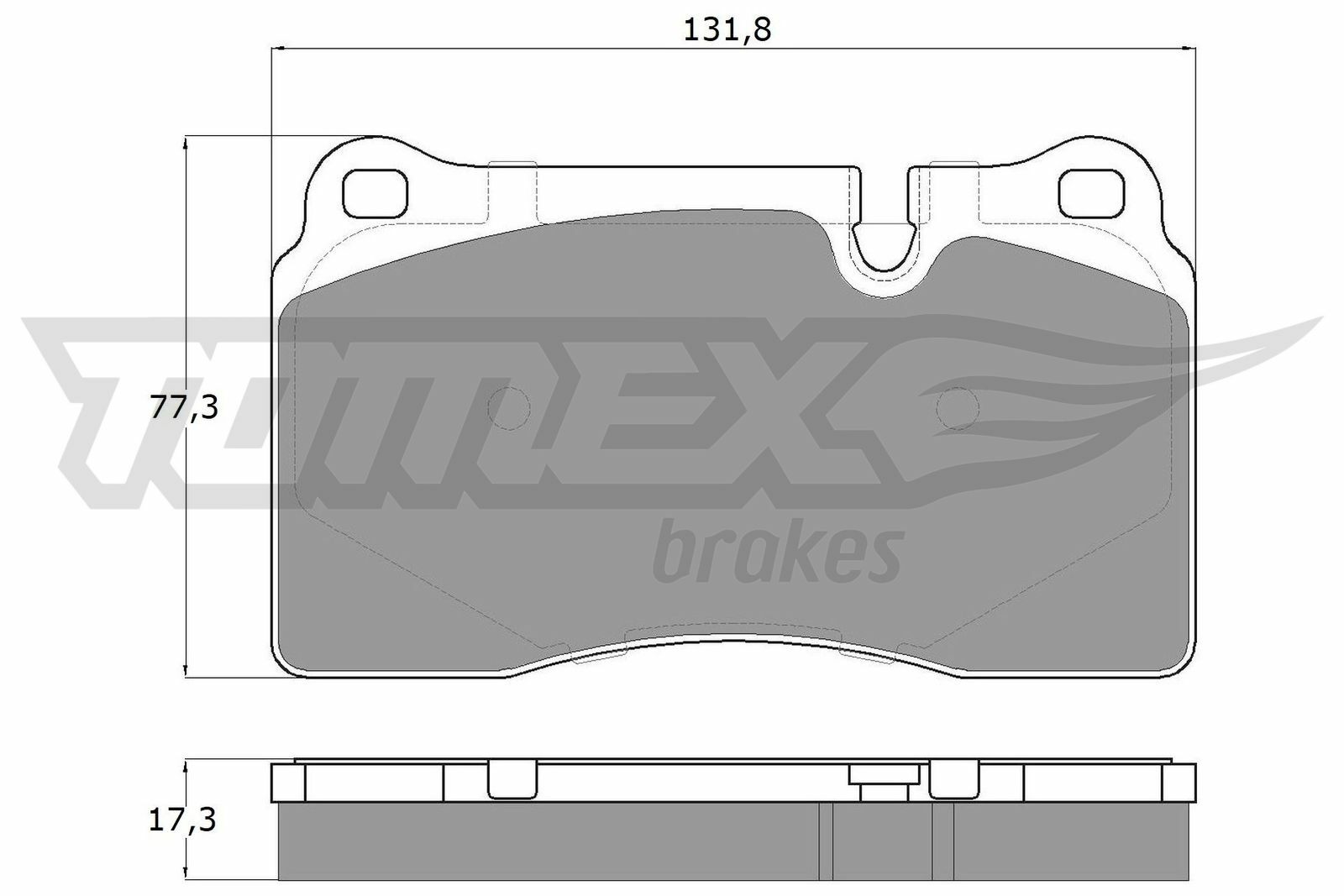 Sada brzdových destiček, kotoučová brzda TOMEX Brakes